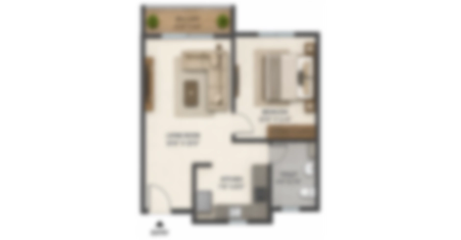 Bhagwati Inaaya Ghatkopar 2 BHK Floor Plan